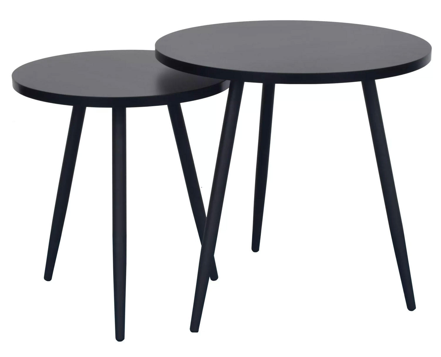 COUCHTISCH Cleo schwarz 40 / 40 / 45cm & 50 / 50 / 50cm (2er-Set) - Schwarz, Holz/Holzwerkstoff (50/50/50cm) - Feldmann-Wohnen