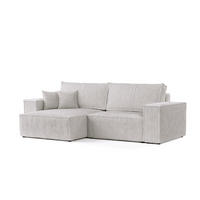 ROHOVÁ SEDAČKA CAVO, textil, Šedá - šedá/černá, dřevo/kompozitní dřevo (255/148cm) - AltaBeds