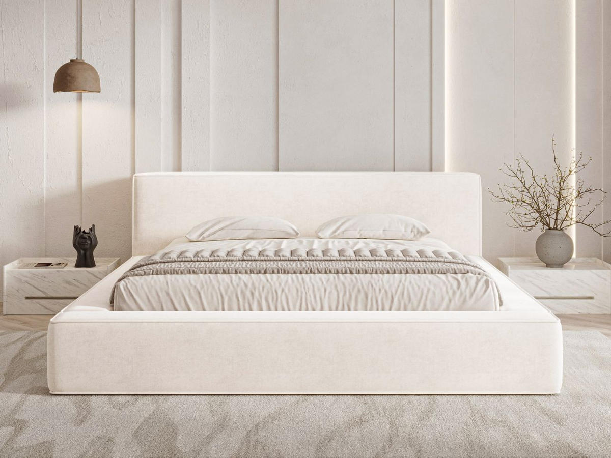 POLSTERBETT Mali 160x200 Creme - Creme, Textil (160/200cm) - Graingold