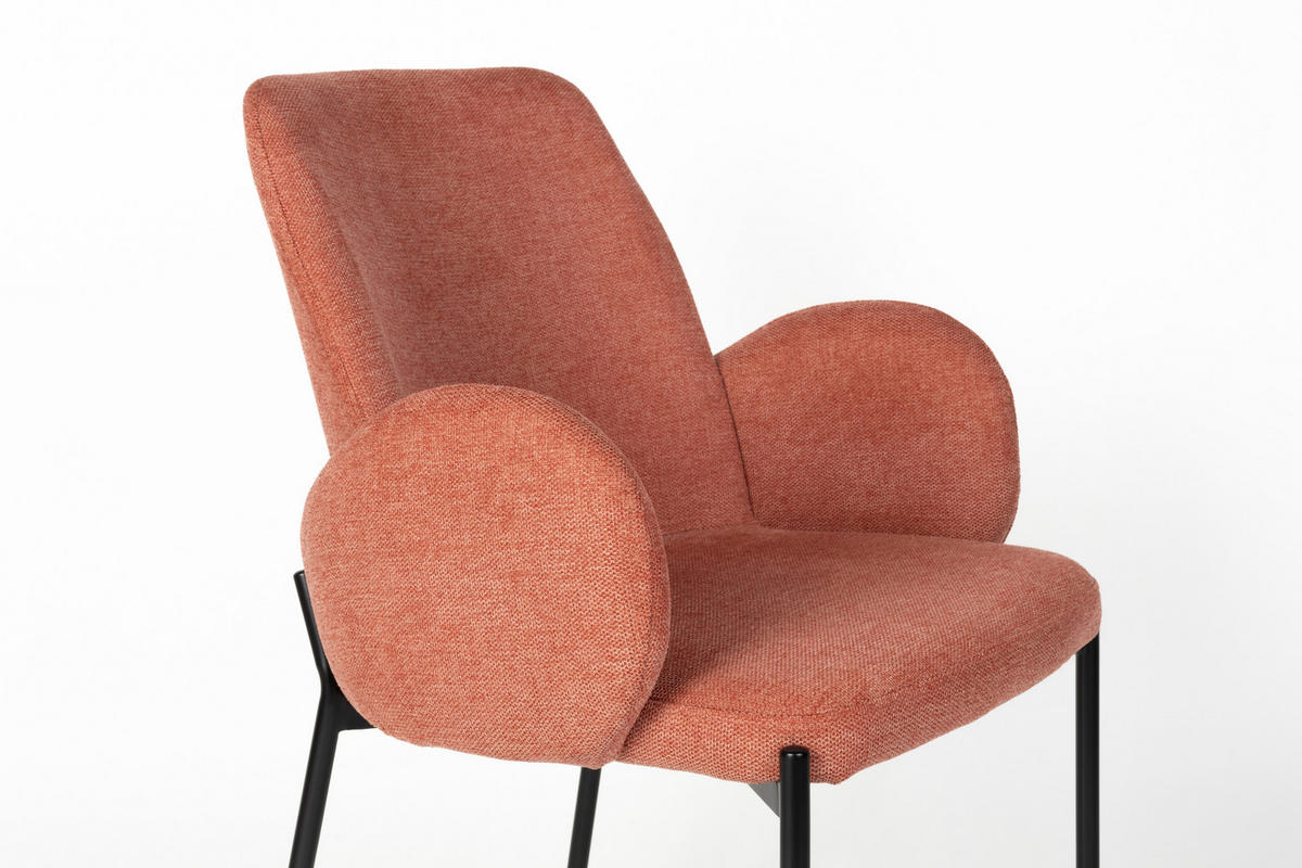 ESSZIMMERSTUHL Tjarda - Rosa - 60/57/85 cm - 2er-Set - Pink, Metall (57/85/60cm)
