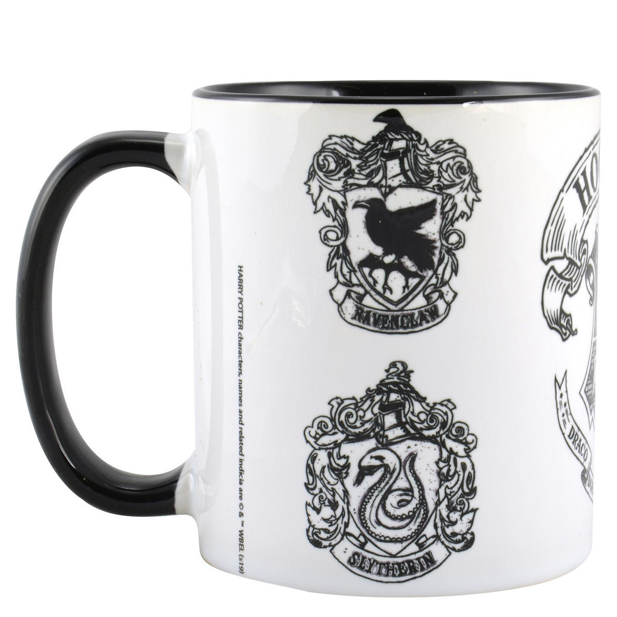 KAFFEEBECHER Harry Potter Hogwarts Wappen Weiß 320 ml - Weiß, Keramik (0.32L) - United Labels