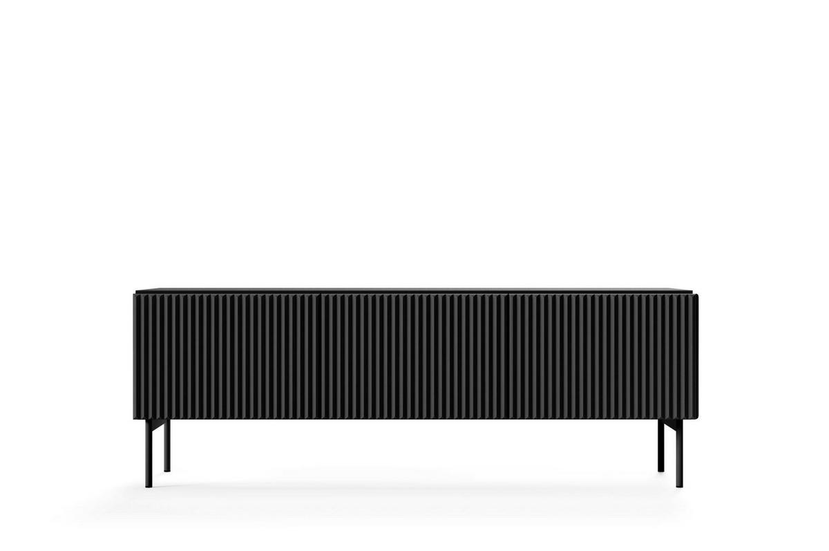 TV-LOWBOARD MUTI Schwarz 147x40x51 cm - Schwarz, Holzwerkstoff (147/51/40cm) - FURNLUX