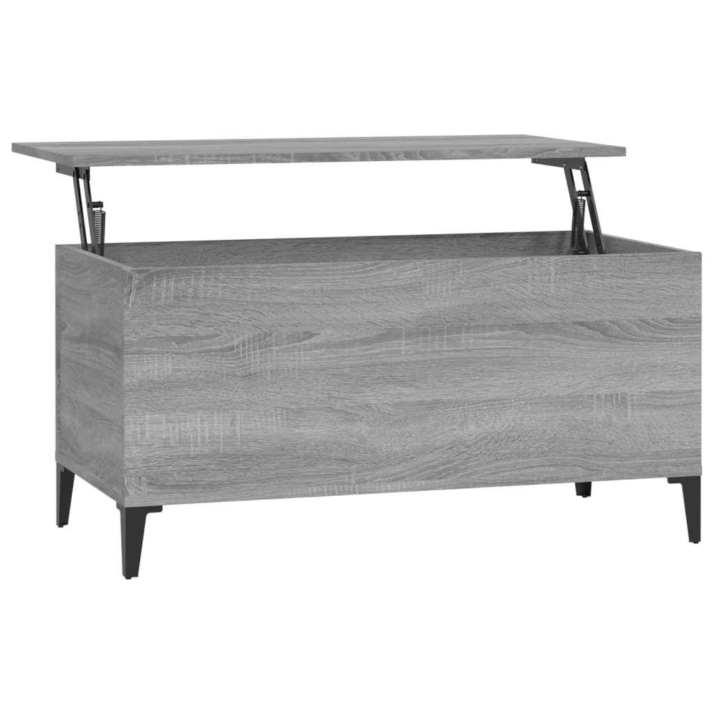 COUCHTISCH Grau Sonoma 90x44,5x45 cm Holzwerkstoff - Grau, Holzwerkstoff (90/44.5/45cm) - furnicato