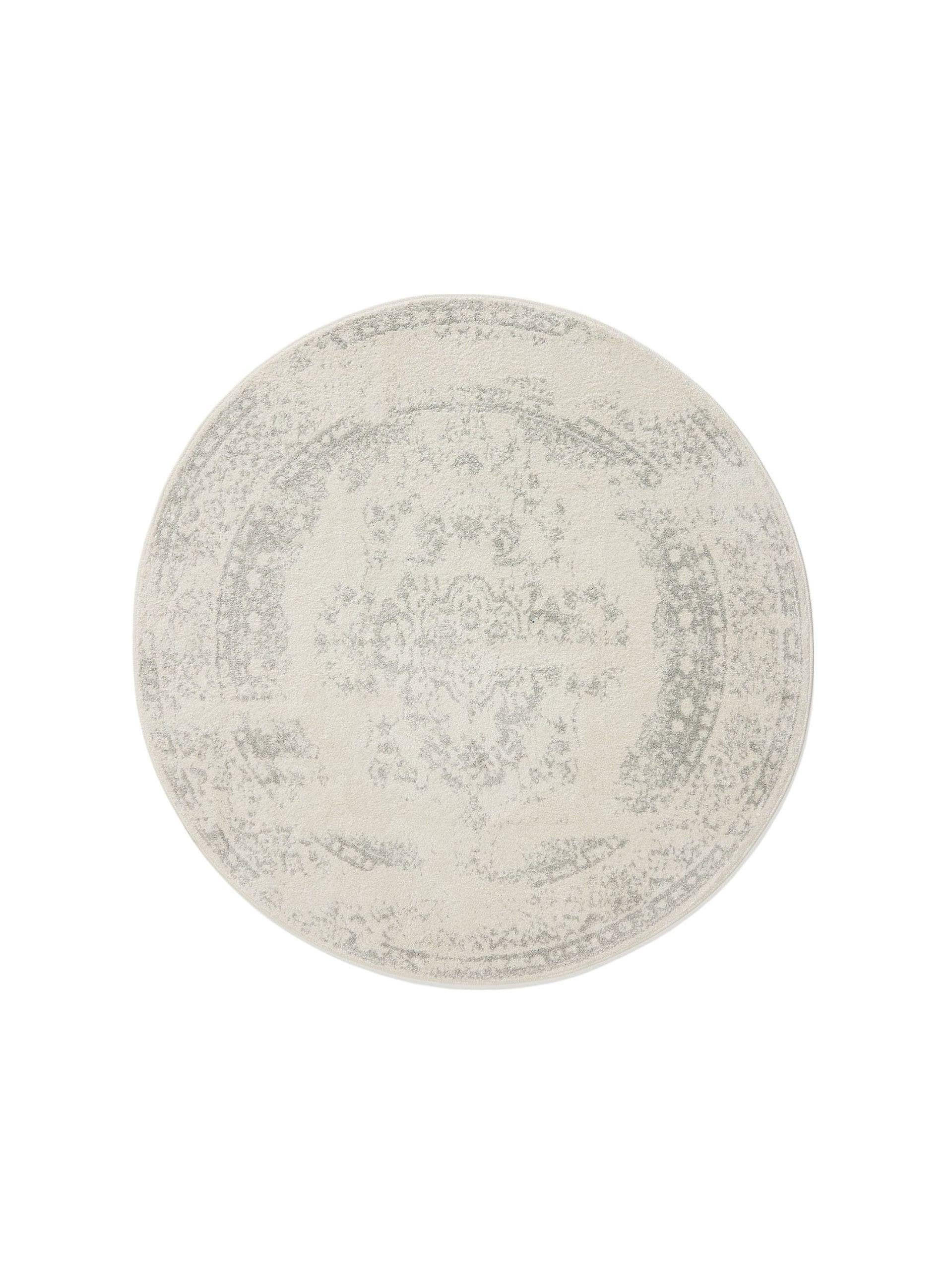 VINTAGE-TEPPICH Sia ø 160 cm rund - Taupe/Creme, Kunststoff (160/160cm) - benuta