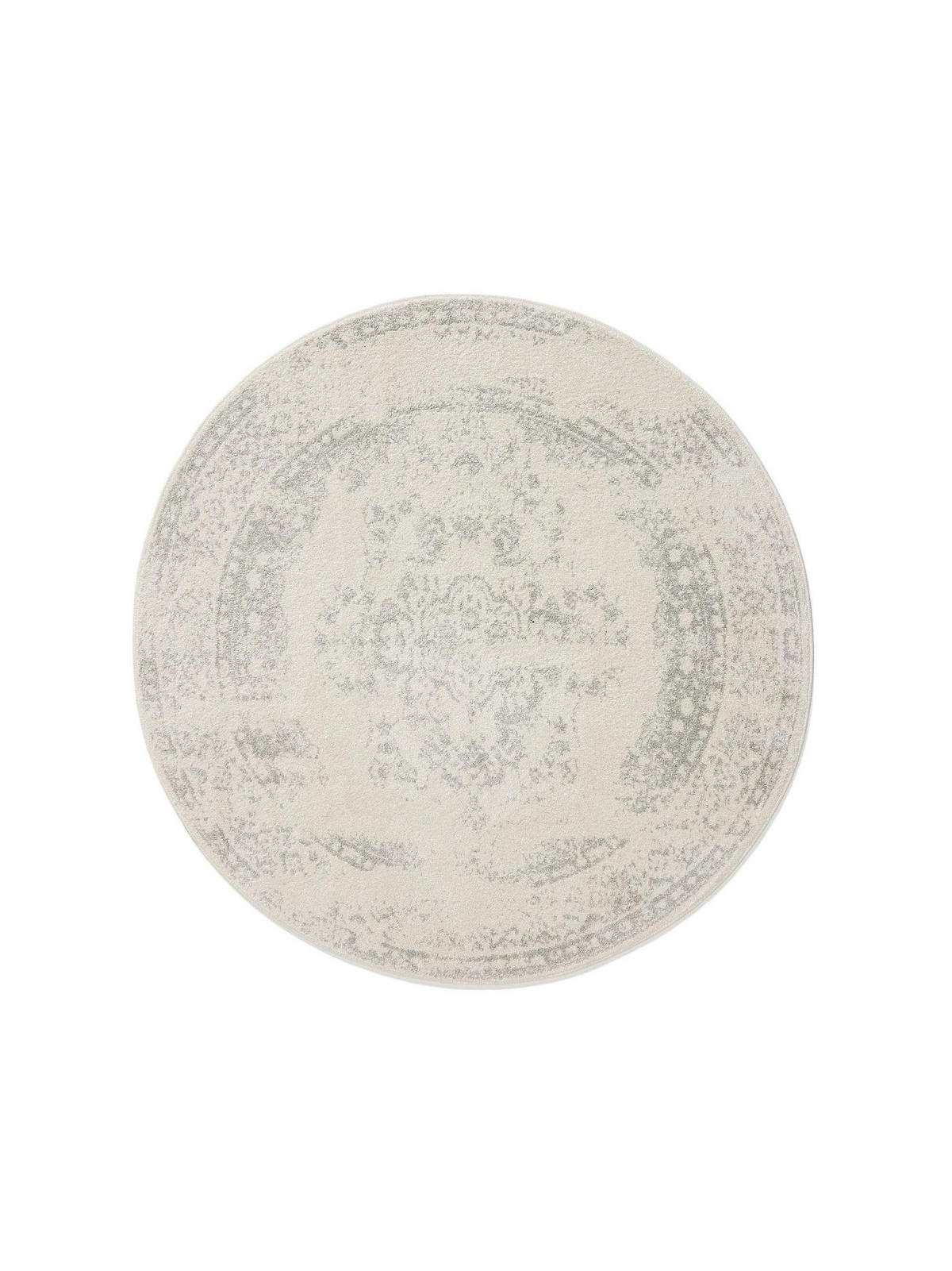 VINTAGE-TEPPICH Sia ø 160 cm rund - Taupe/Creme, Kunststoff (160/160cm) - benuta