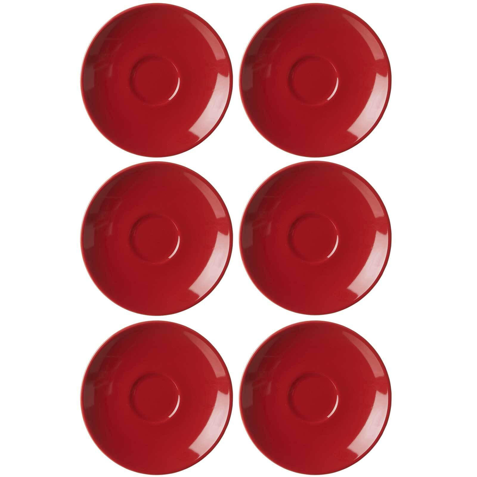 ESPRESSOUNTERTASSEN Doppio Rot ø 12 cm 6er Set - Rot, Keramik (12cm) - Ritzenhoff Breker