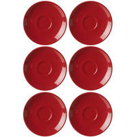 ESPRESSOUNTERTASSEN Doppio Rot ø 12 cm 6er Set - Rot, Keramik (12cm) - Ritzenhoff Breker
