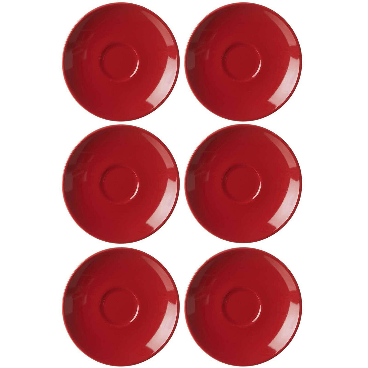 ESPRESSOUNTERTASSEN Doppio Rot ø 12 cm 6er Set - Rot, Keramik (12cm) - Ritzenhoff Breker
