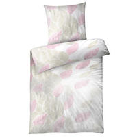 SEERSUCKER-BETTWÄSCHE 135x200 geblümt Sommer Bettbezug Bügelfrei aus 100% Baumwolle, Bettbezüge mit Blumen Muster - Weiß, Textil (135/200cm) - Carpe Sonno
