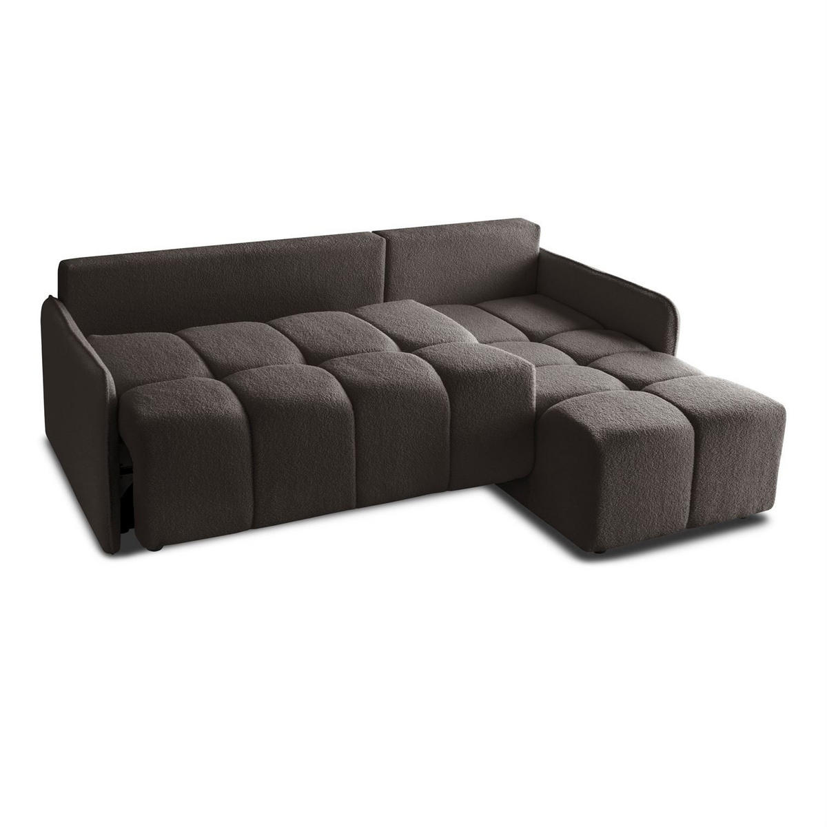AUSZIEHBARES Ecksofa GAMMA mit Schlaffunktion Quelle 20 - Grau, Textil (217/145cm) - Lookway