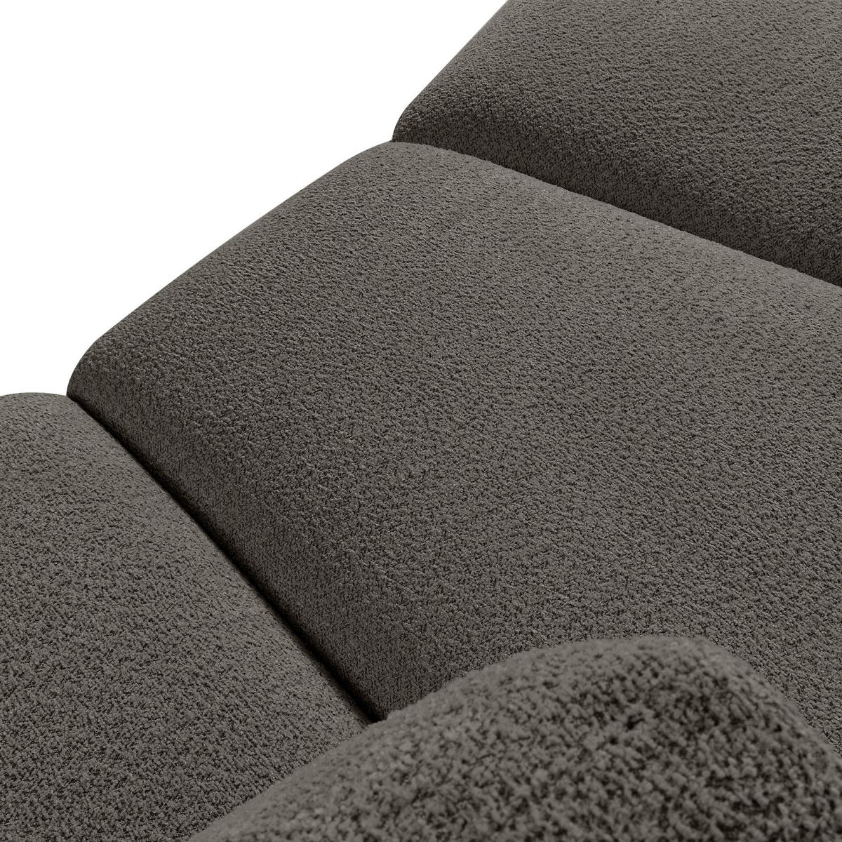 4-SITZER ECKSOFA ZUCCO Boucle links, Dunkelbraun - Dunkelbraun, Textil (350/84/105cm) - KONSIMO®