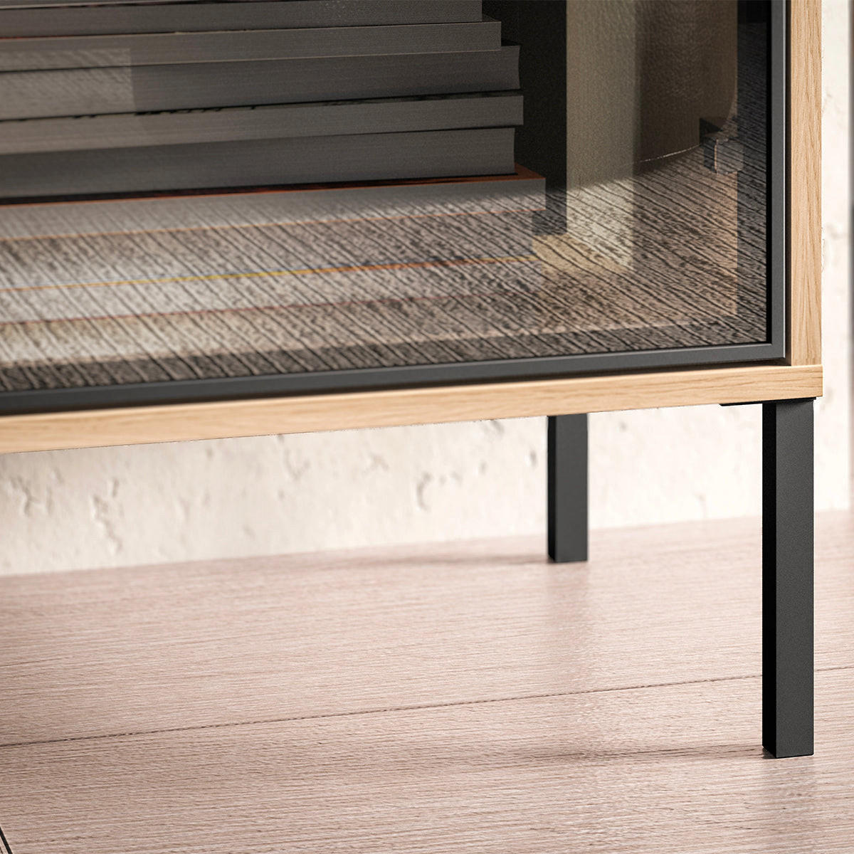 SIDEBOARD Paige Holz und Schwarz - Braun, Holzwerkstoff (160/86/40cm) - Petits-meubles