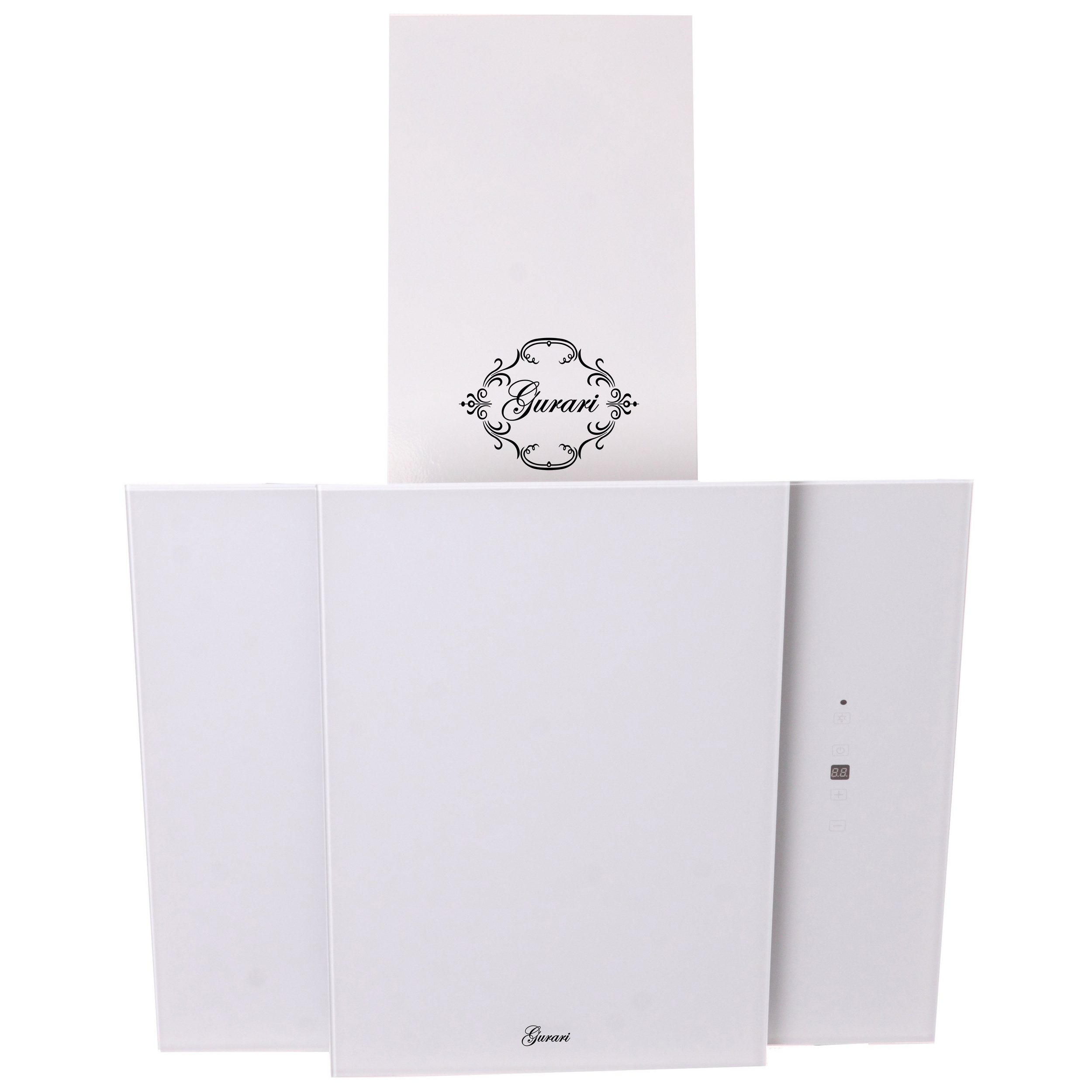 DUNSTABZUGSHAUBE GCH S 171 60 WH Prime + Umluftset, 60 cm Weiß - Weiß, Metall (60/102.5/40.5cm) - Gurari