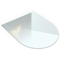 GLASPLATTE für Kaminofen 80x70n cm – Milchglas Optik - Transparent, Glas (80/70/0.4cm) - ArtPrintCave