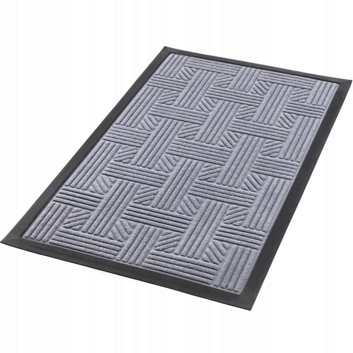 FUSSMATTE 60 x 40 cm, rechteckig - Grau, Kunststoff (60/40cm) - KADAX