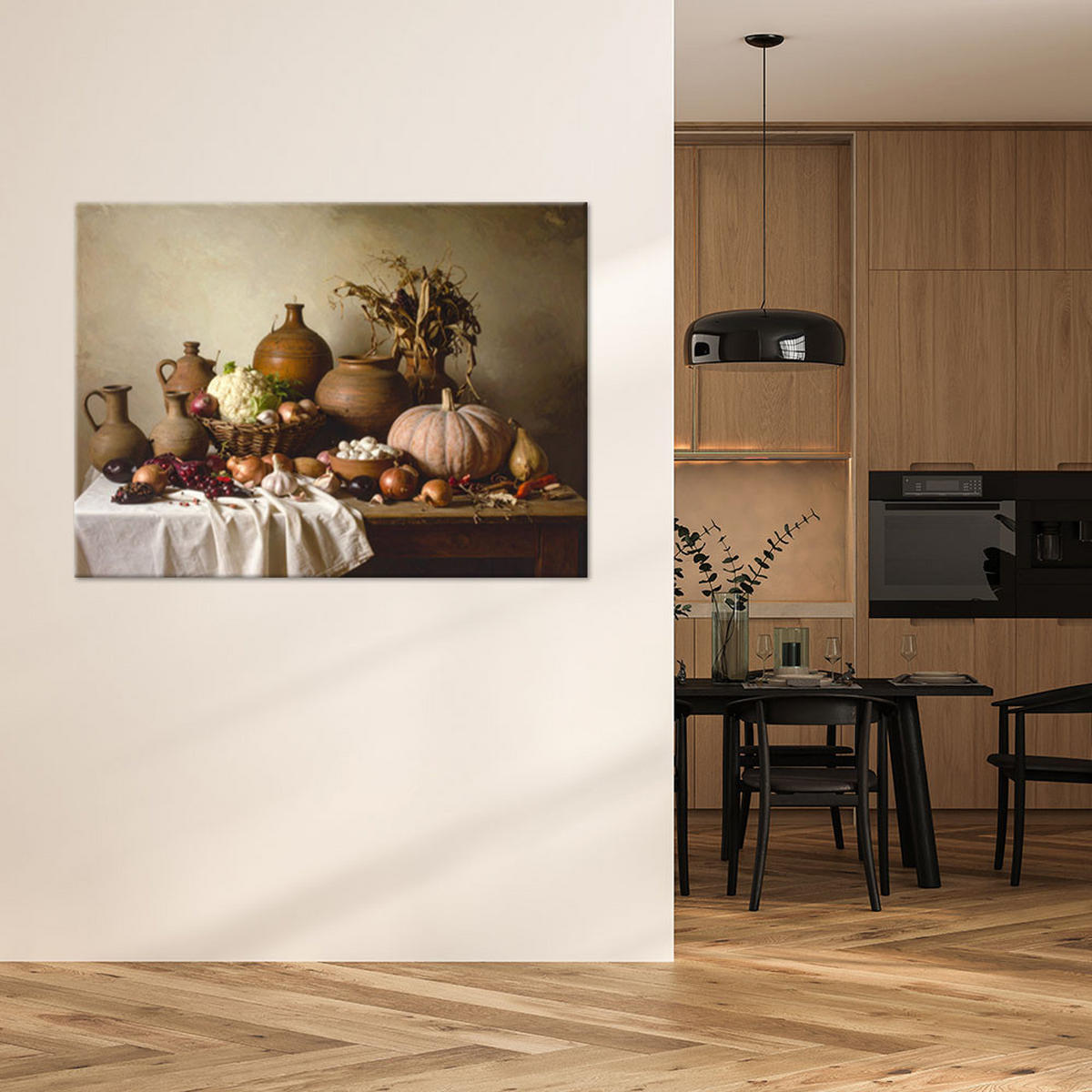 LEINWANDBILD Essen & Trinken 120x80cm - Beige, Textil (120/80cm) - Feeby