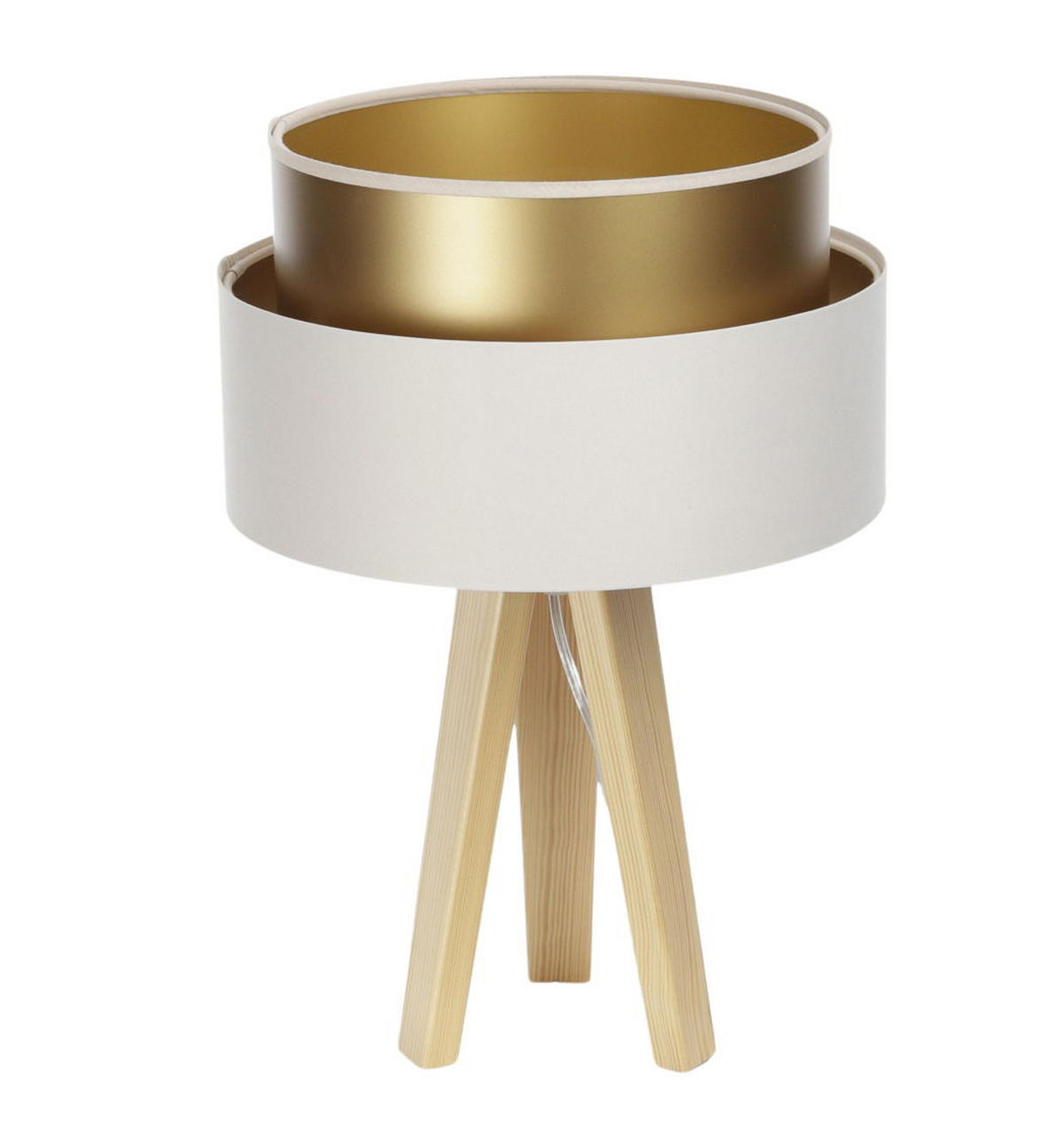 TISCHLAMPE Gold 30/45 cm - Beige, Kunststoff (30/0.7/45cm) - ONZENO