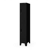 MITARBEITER-GARDEROBENSCHRANK BARTEK 1 PLUS - Schwarz, Metall (29/172/45cm)