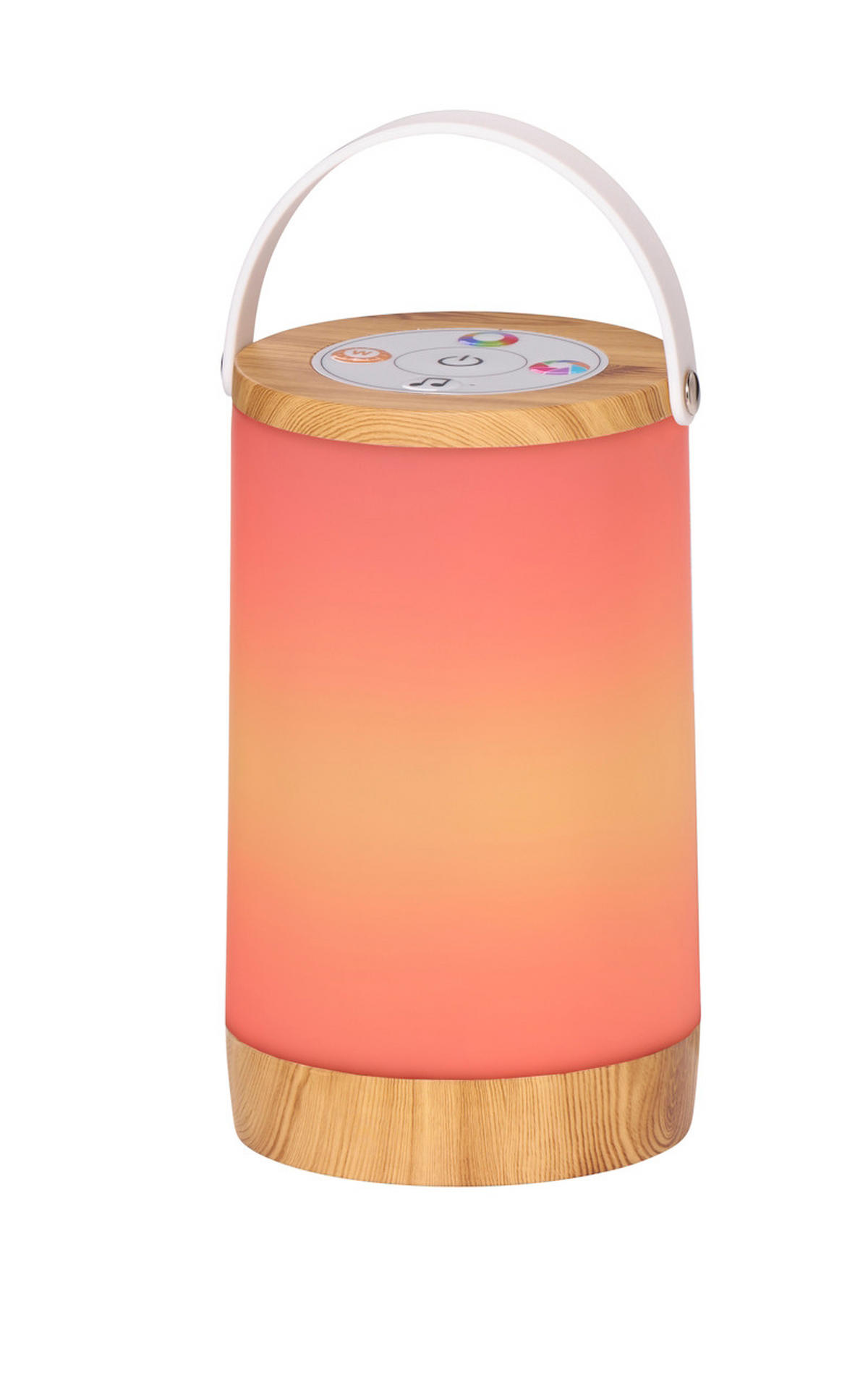 LED-RGB-IC-LATERNE - vielseitig für Innen und Außen mit Regenbogeneffekt und Soundsteuerung - Weiß, Kunststoff (10.5/10.5/17.5cm) - Northpoint