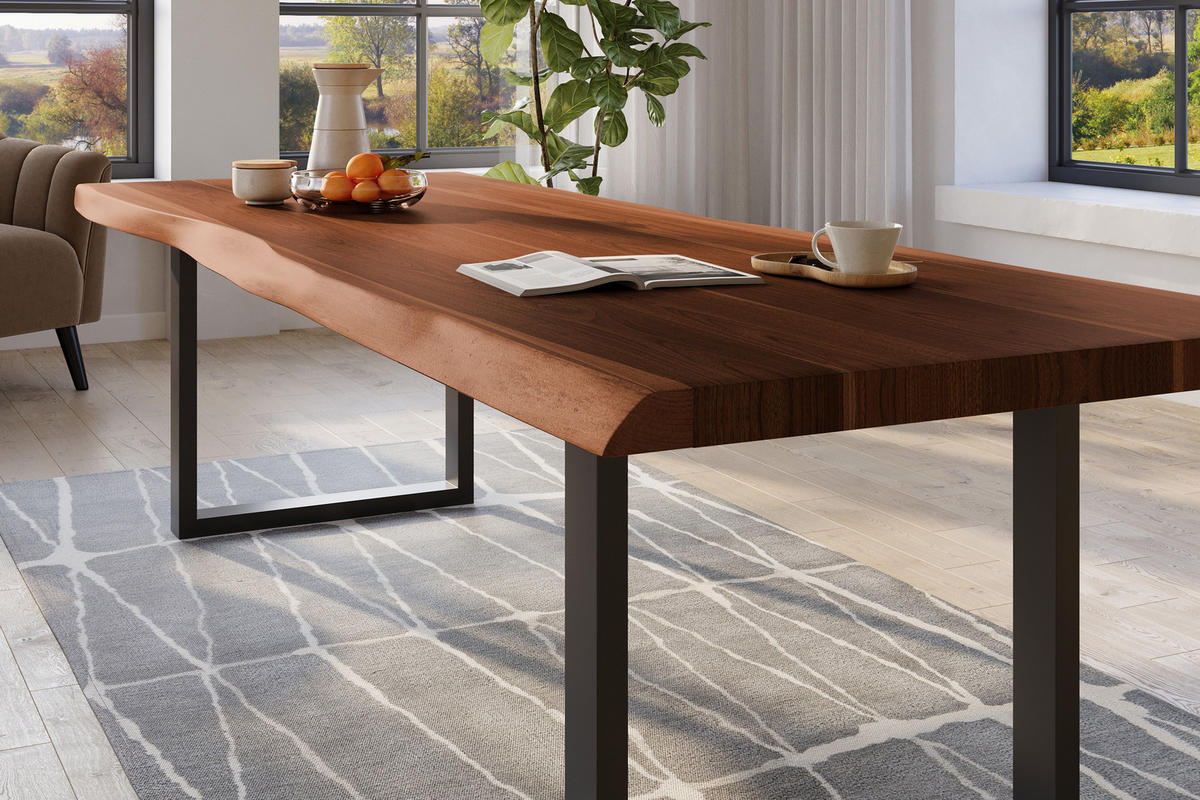 ESSTISCH TITAN - Schwarz/Braun, Holz (110/280/79cm) - SAM