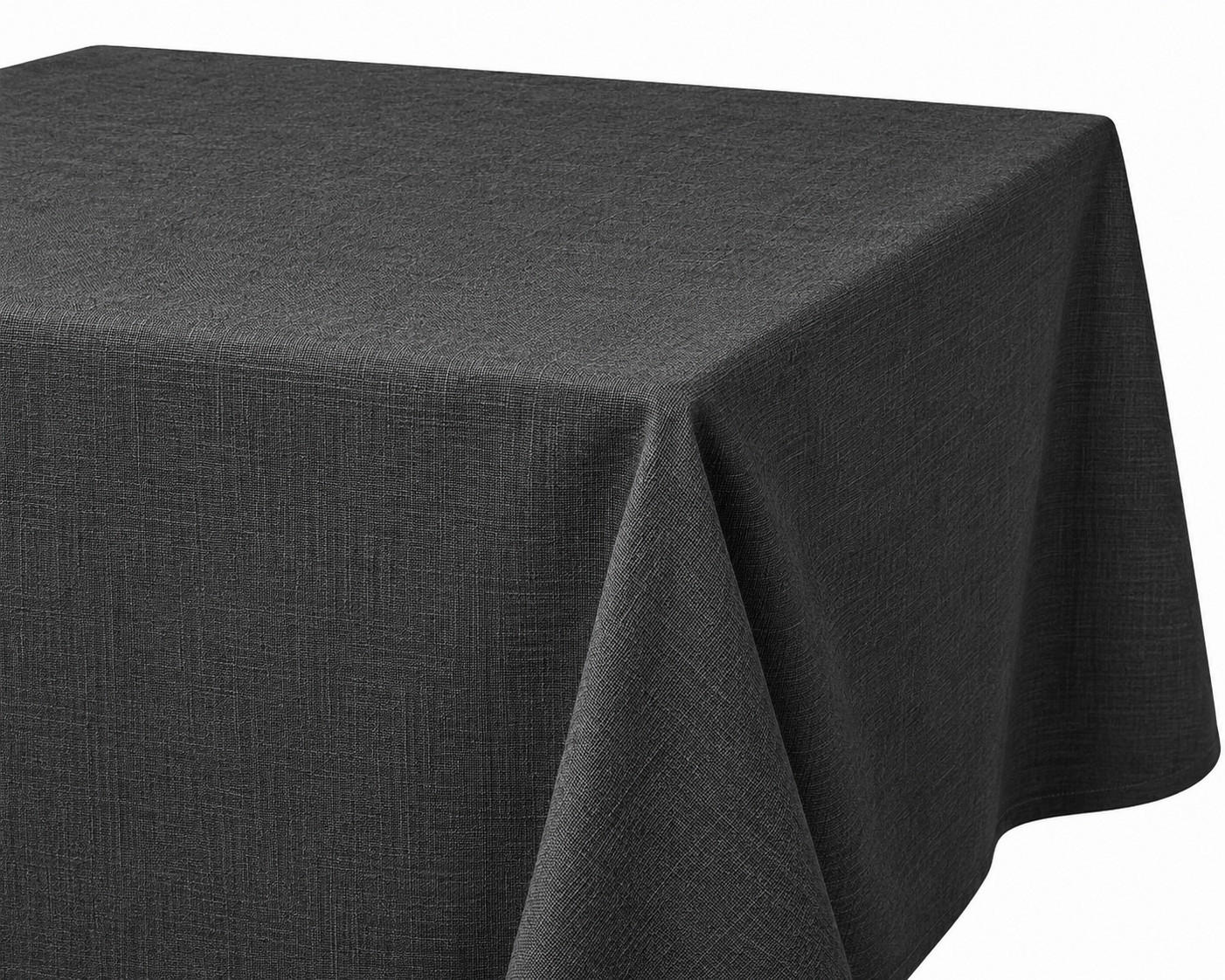 TISCHDECKE Leinenoptik 90/90 cm eckig anthrazit - Anthrazit, Kunststoff (90/90cm) - TiborTex