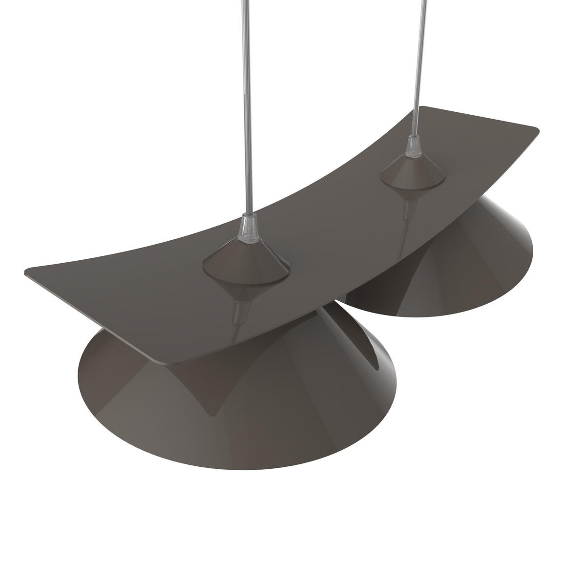 HÄNGELEUCHTE Miller X2 - Graubraun, Metall (70/25/16cm) - Lumicom