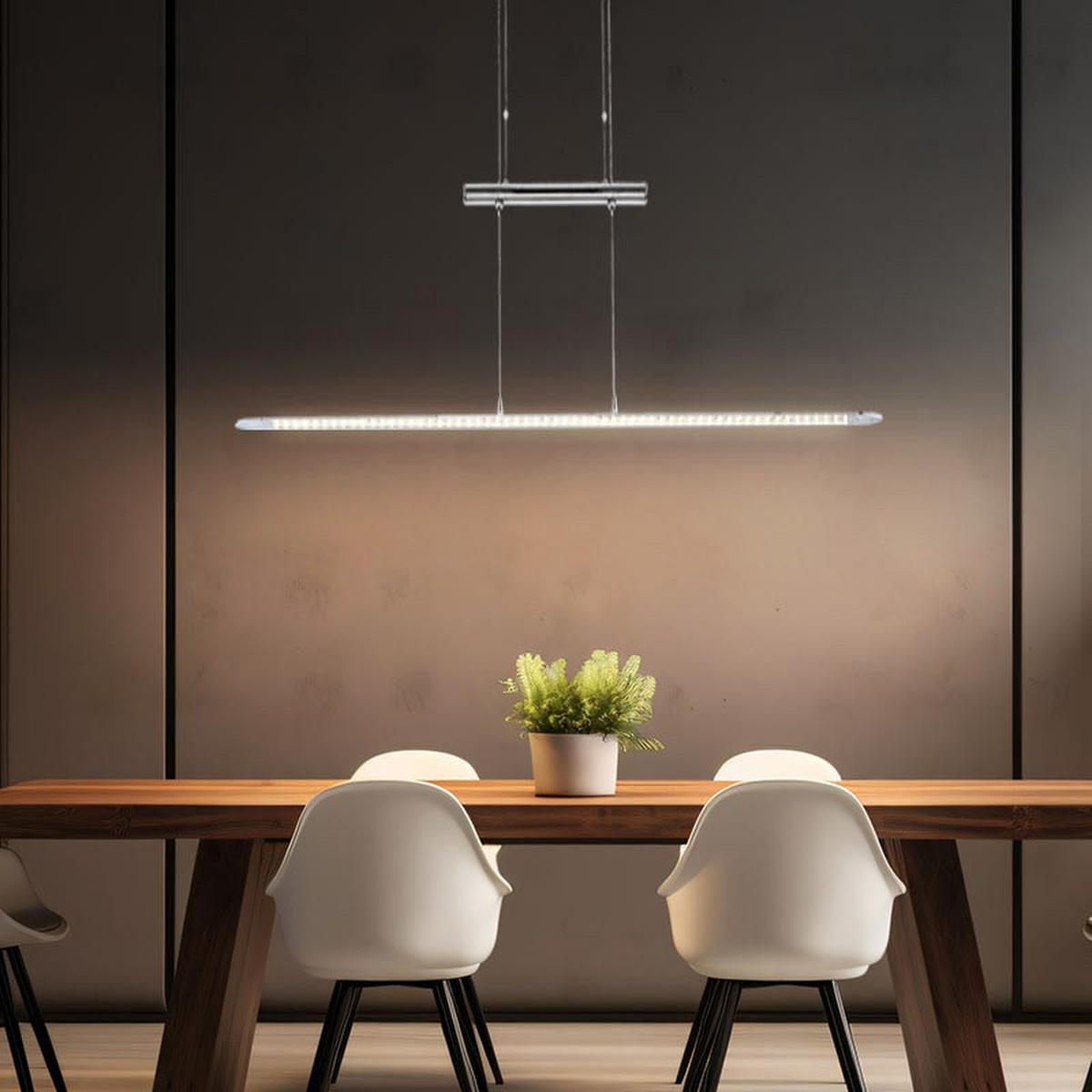 LED HÄNGELEUCHTE Teleasto Silber Chrom - Silberfarben, Metall (112.5/70/150cm) - Globo Lighting