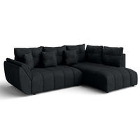 ECKSOFA L Form Kayseri Anthrazit 266/190/86 cm – mit Bettkasten - Schwarz, Kunststoff/Textil (266/190cm) - AX Living
