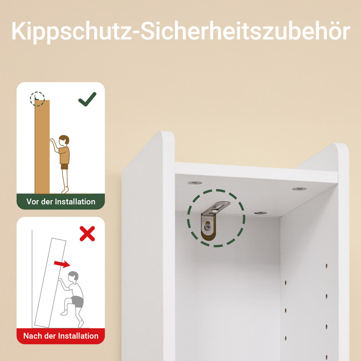 HOCHSCHRANK schmal Weiß, 20x20x145cm - Weiß, Holzwerkstoff (20/145/20cm) - SoBuy