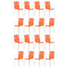 BESUCHERSTUHL 16er Set Holz orange - Orange, Holz/Metall (43/87/47cm) - CLP