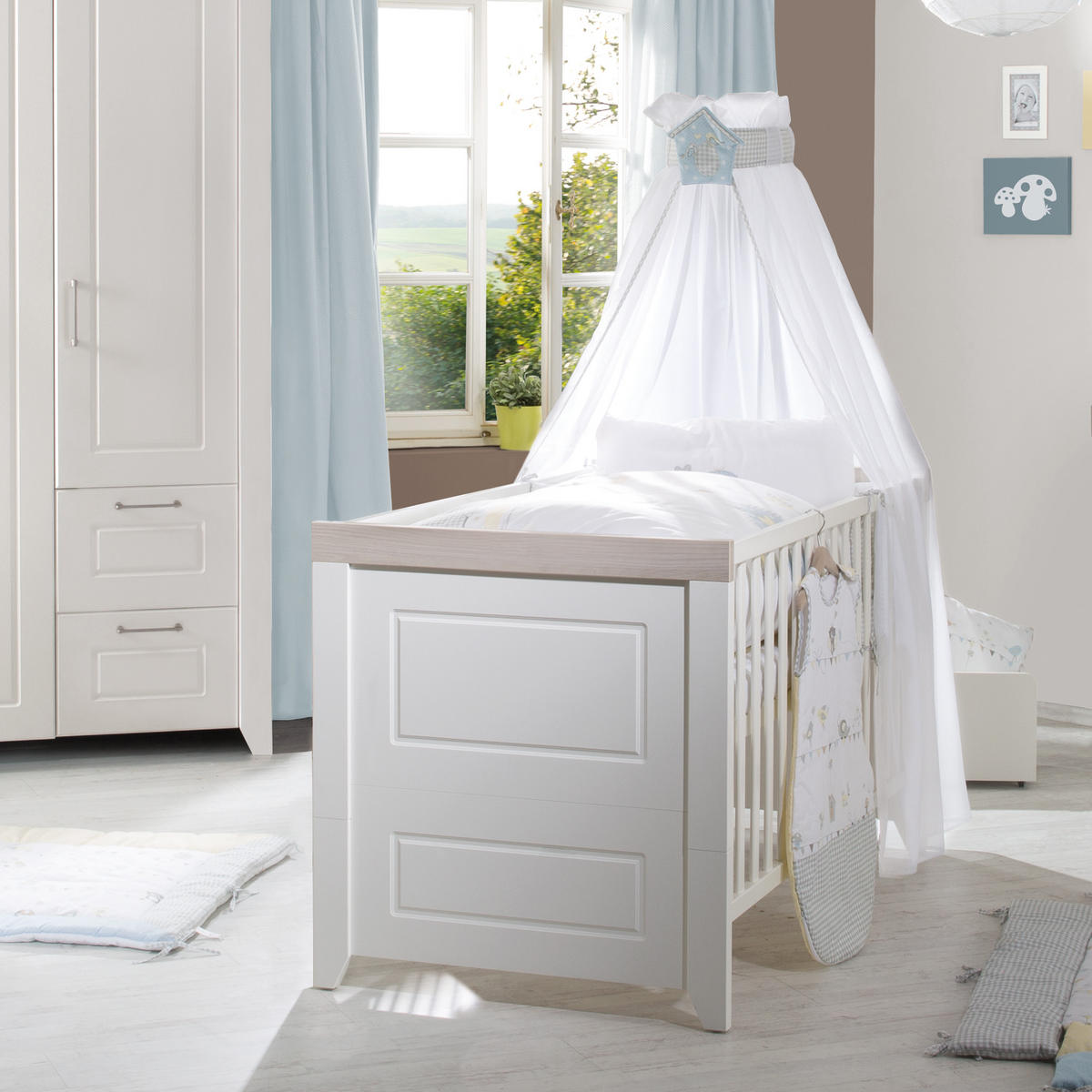 BABYBETT Felicia 70 x 140 cm - Weiß, Holzwerkstoff (70/140cm) - Roba