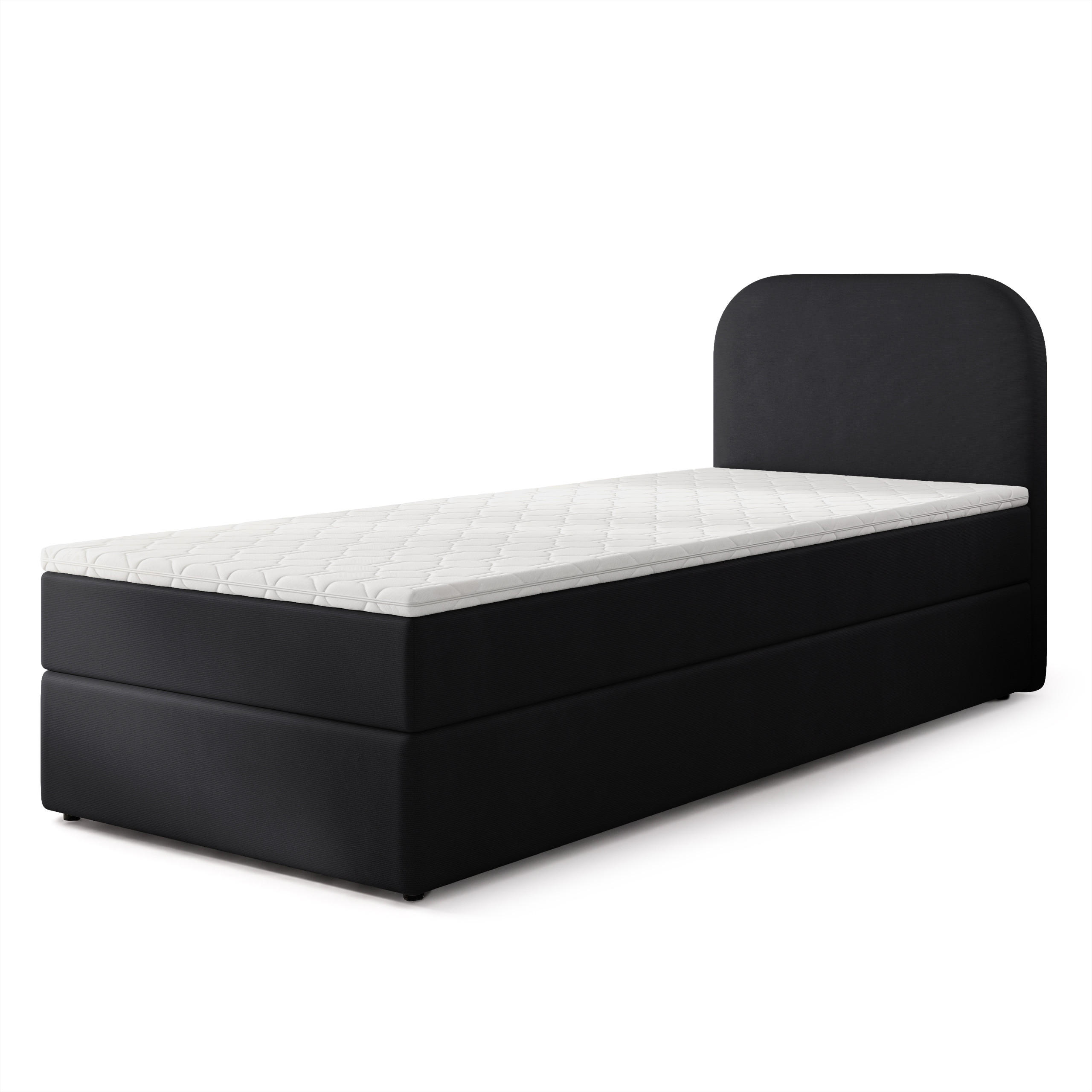 MASSENO AMERICKÁ POSTEL CERIA 80x200 cm, s matrací a úložným prostorem, KRONOS 07, Schwarz