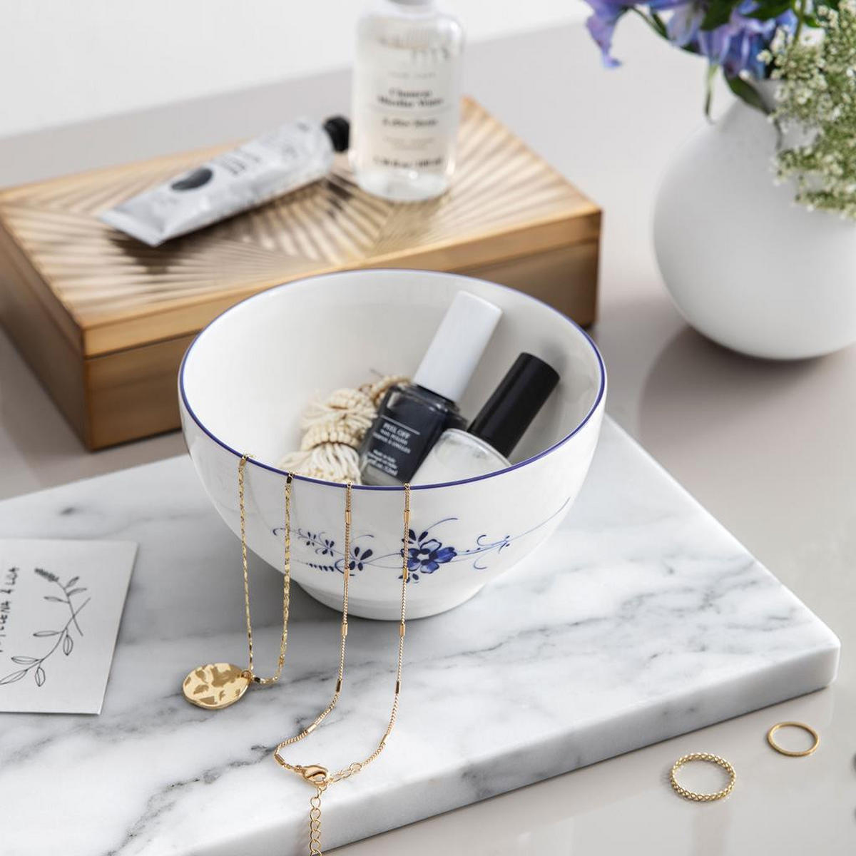 BOLS Vieux Luxembourg weiß-blau ø 14 cm 4er Set - Blau/Weiß, Keramik (14cm) - Villeroy & Boch