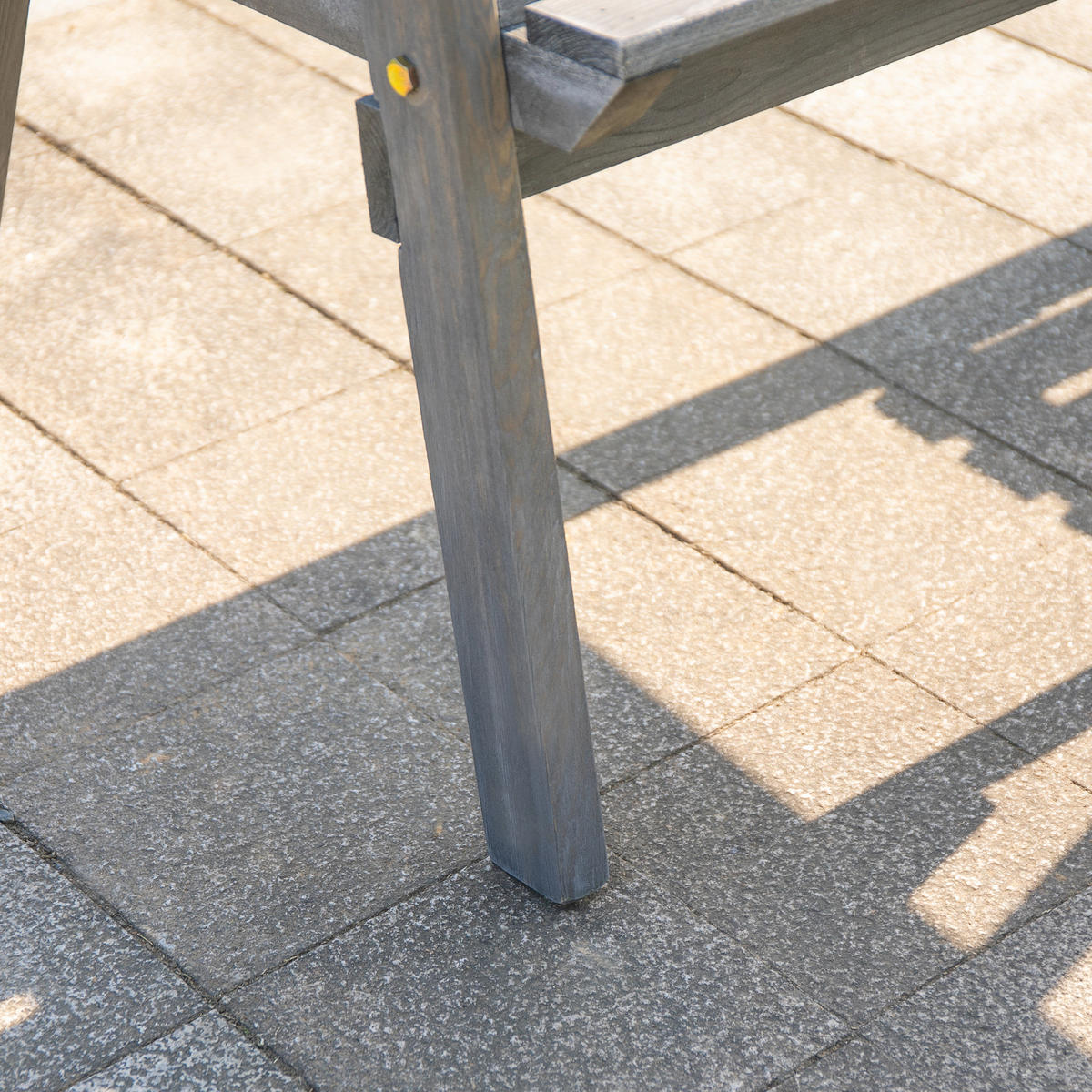 GARTENBANK, mit Tisch, 2 Stühle, 152 x 70 x 83 cm, Massivholz, Grau - Grau, Holz (70/83/152cm) - Outsunny