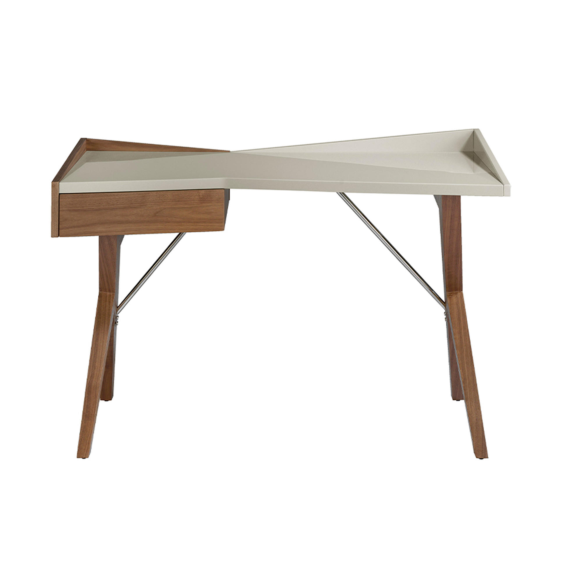 SCHREIBTISCH Walnuss Grau 120/60/81 cm - Walnussfarben/Grau, Holz (60/120/81cm) - ANGEL CERDA