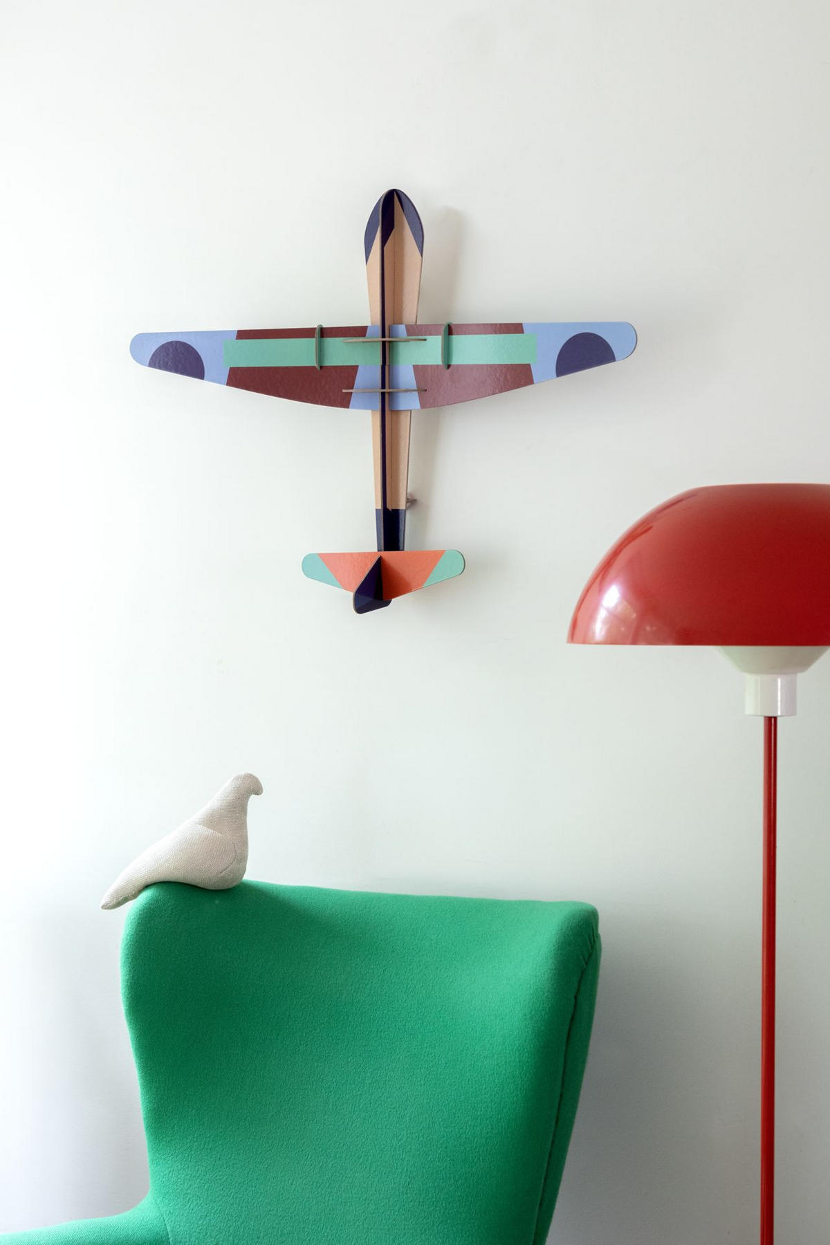 WANDDEKO Leuchts Papierflieg 15/63.5 cm - Multicolor, Wellpappe (15/63.5/86cm) - KUNSTLOFT