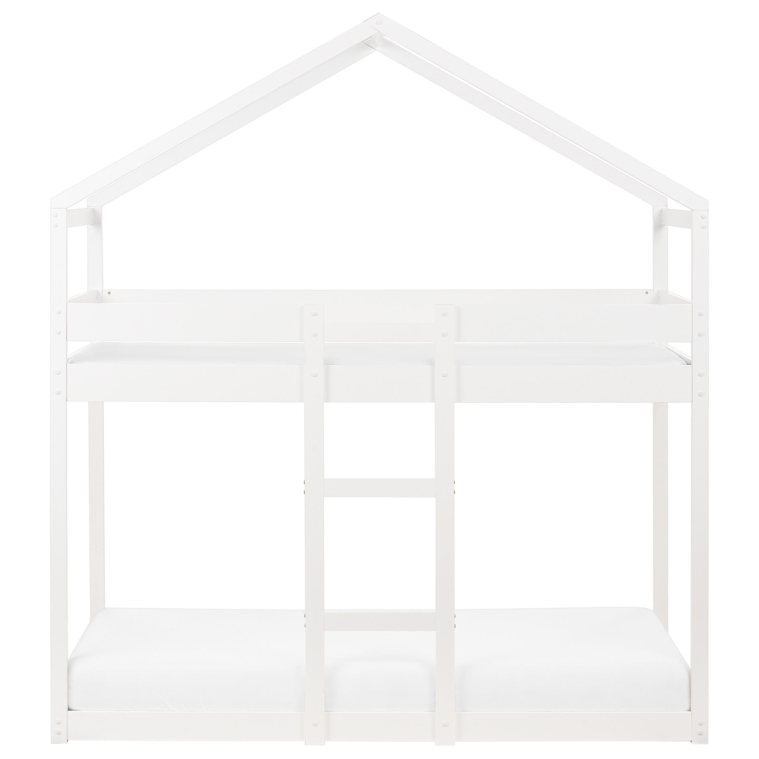 HOCHBETT 90x200 cm Weiß Labatut - Weiß, Holz (90/200cm) - Beliani