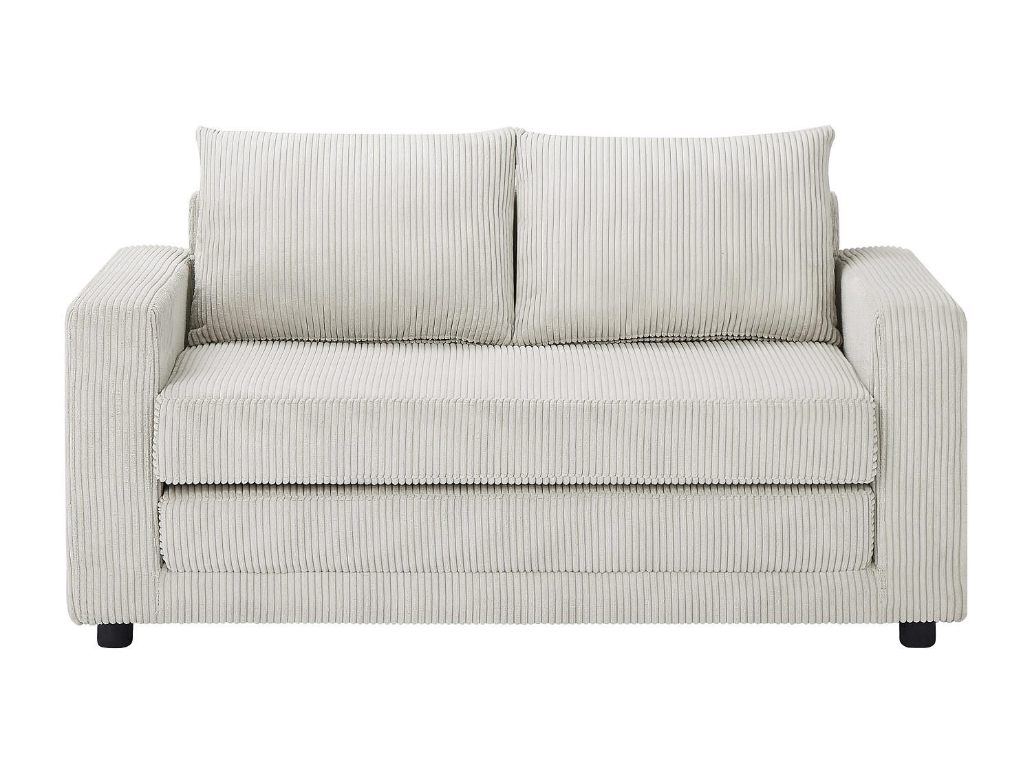 SCHLAFSOFA - 2 Personen - Samt, Stoff - Beige - - Beige, Textil (145/82/76cm) - Vente-Unique