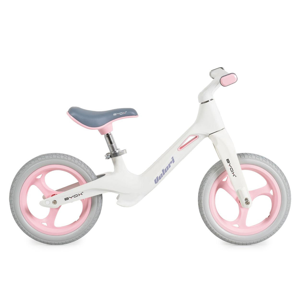 LAUFRAD Velori 12 Zoll Musik rosa Lenkerbeleuchtung Luftreifen Sitz verstellbar - Rosa, Metall (88/38/55cm)