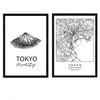 POSTER Set Mit 2 Städte Denkmäler Tokyo Mount Fuji A3 Rahmenlos - Klar, Papier (29.7/5/42cm) - Nacnic