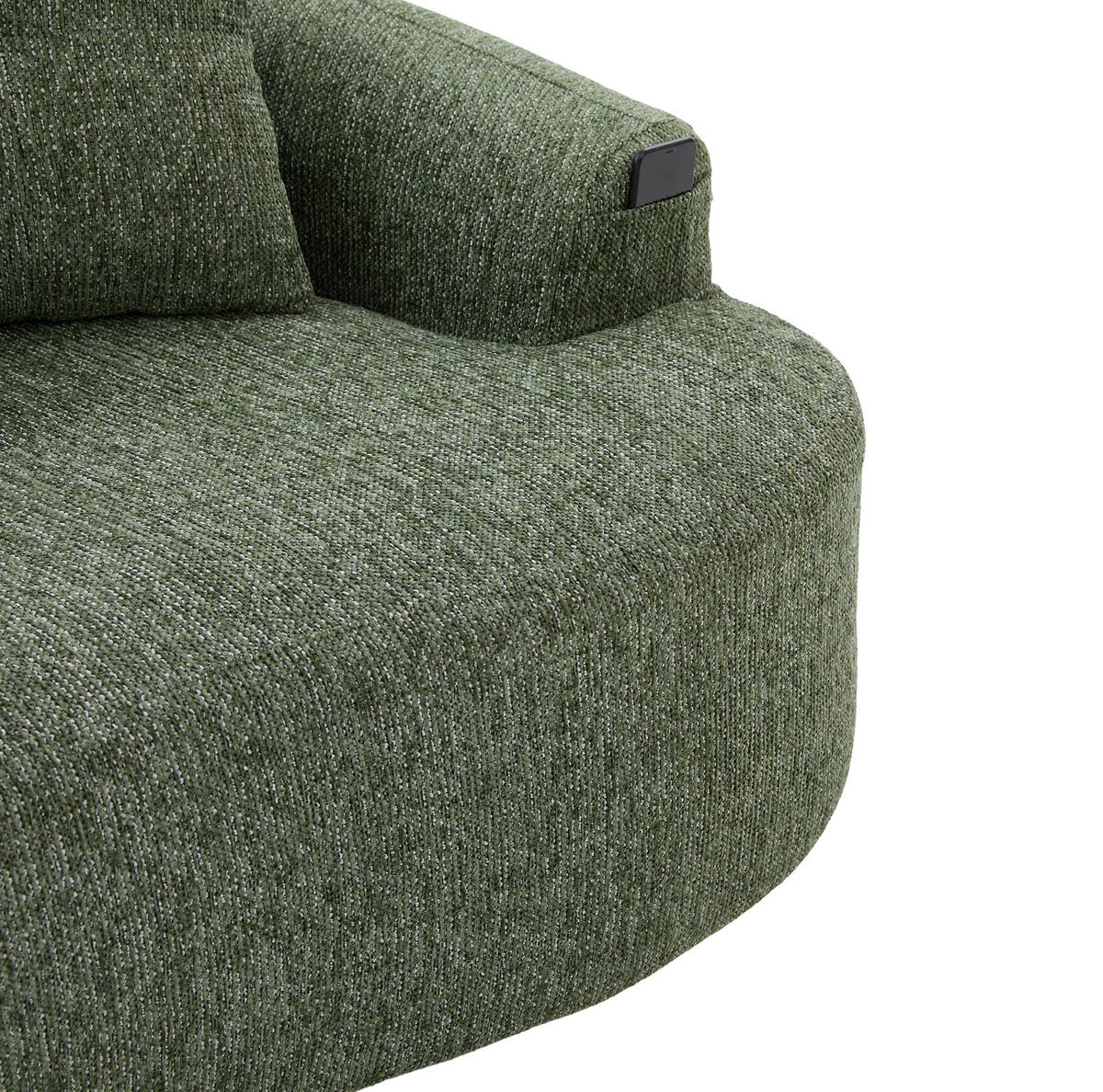 ZWEISITZERSOFA Chenille Grün 164 x 92 x 60 cm - Grün, Holzwerkstoff (164/64/92cm) - Meubliv