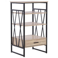 REGAL 3 Fächer Keene - Hellbraun, Holzwerkstoff (56/101/51cm) - Beliani
