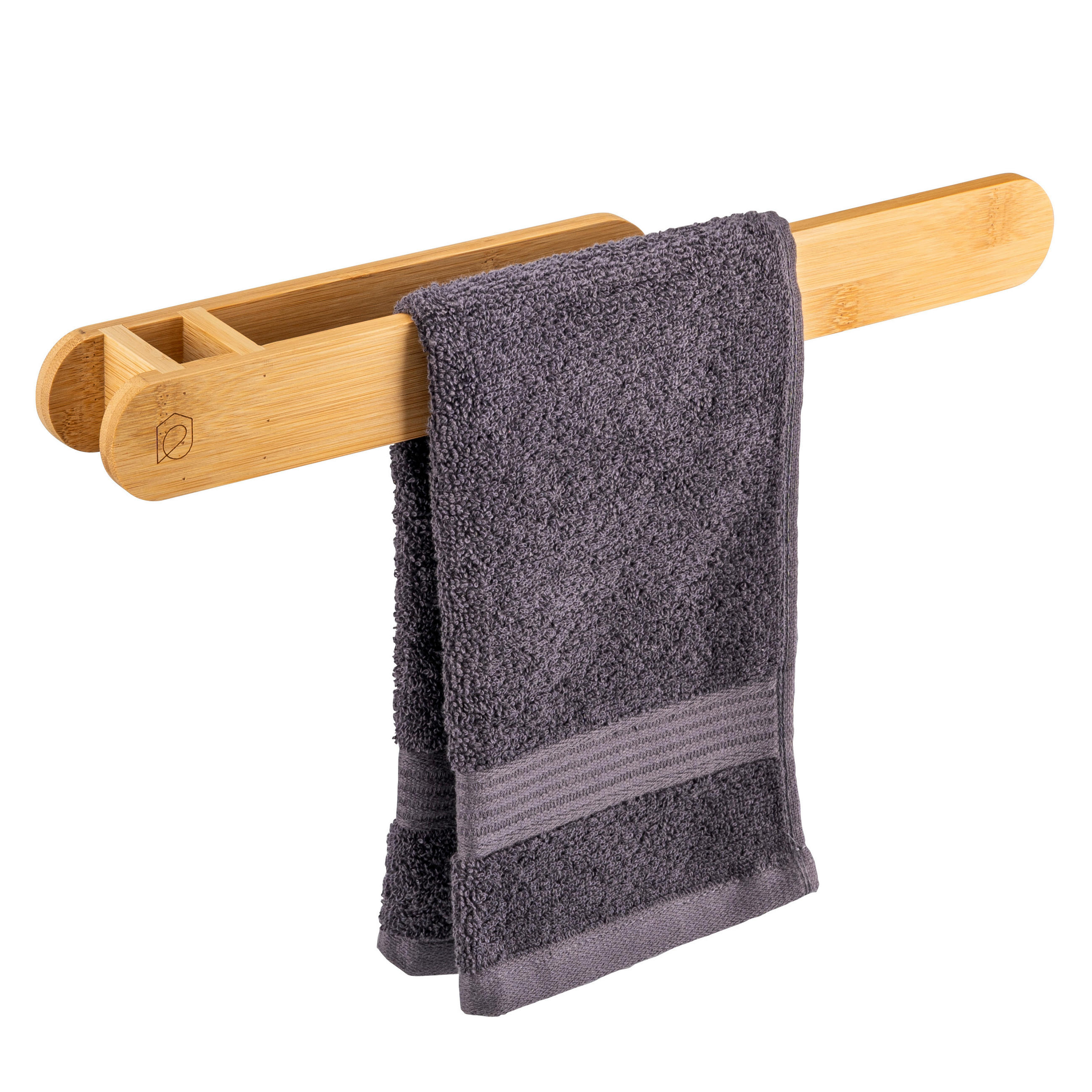 HANDTUCHHALTER, Bambus - Braun, Holz (38.5/4.5/5.5cm) - eluno