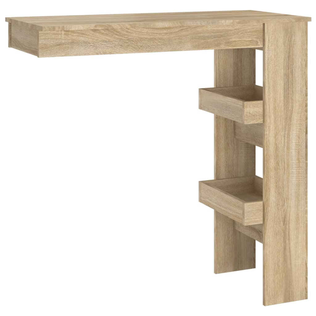 vidaXL Wand-Bartisch Sonoma Eiche 102x103.5x45 cm