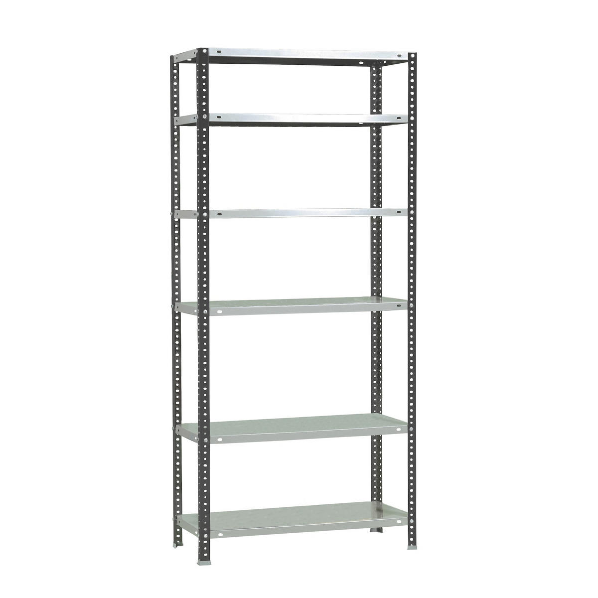 SCHRAUBREGAL PANDA TALL | HxBxT 200x110x40cm | 6 Fachböden | Fachlast 90kg | Anthrazit-Weiß - Anthrazit, Metall (110/200/40cm) - PROREGAL
