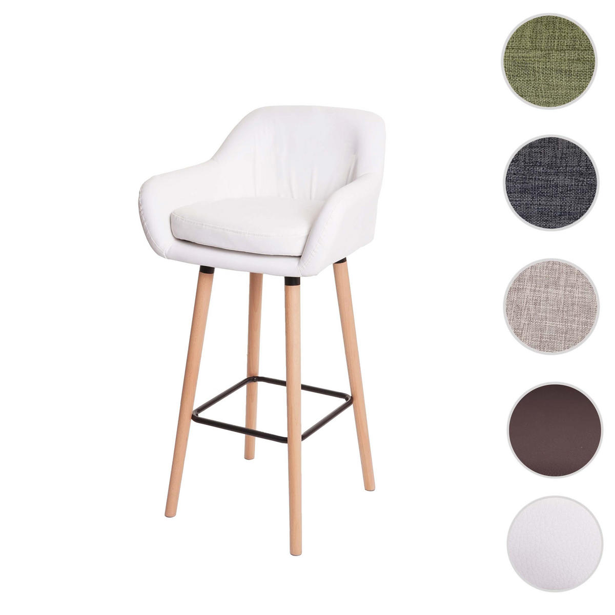 BARHOCKER Weiß - Weiß, Textil (53/99/45cm) - MCW