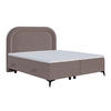 BOXBETT Loreo Hellbraun Chenille 180x200 cm - Hellbraun/Schwarz, Kunststoff/Textil (180/200cm) - Selsey