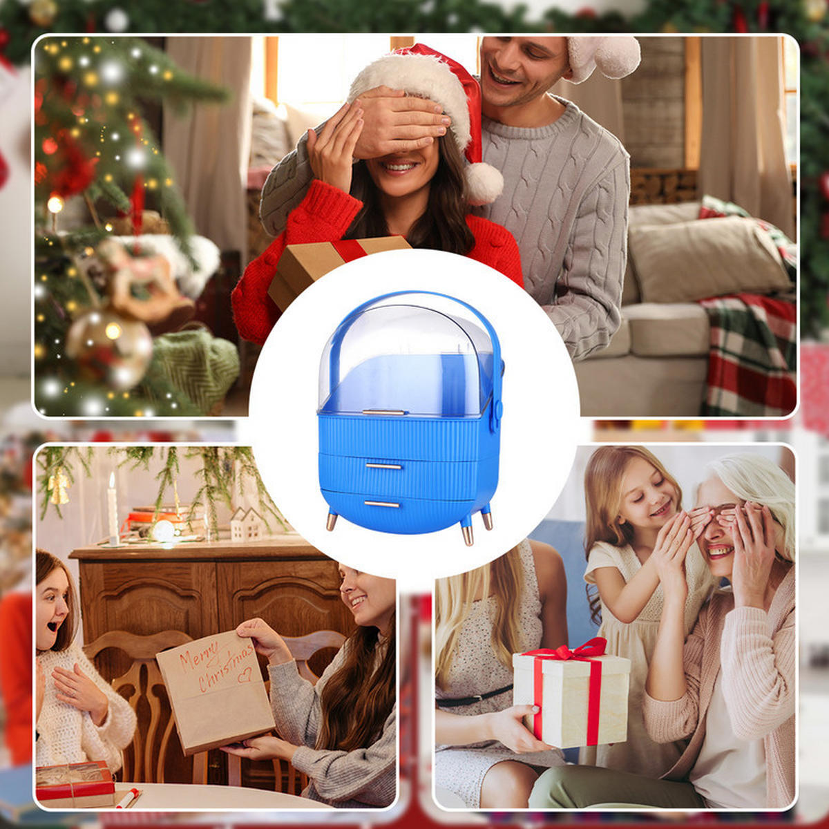 KOSMETIKORGANIZER Carr Ⅲ 26/16/38 cm - Dunkelblau, Kunststoff (16/38/26cm) - Nettlife