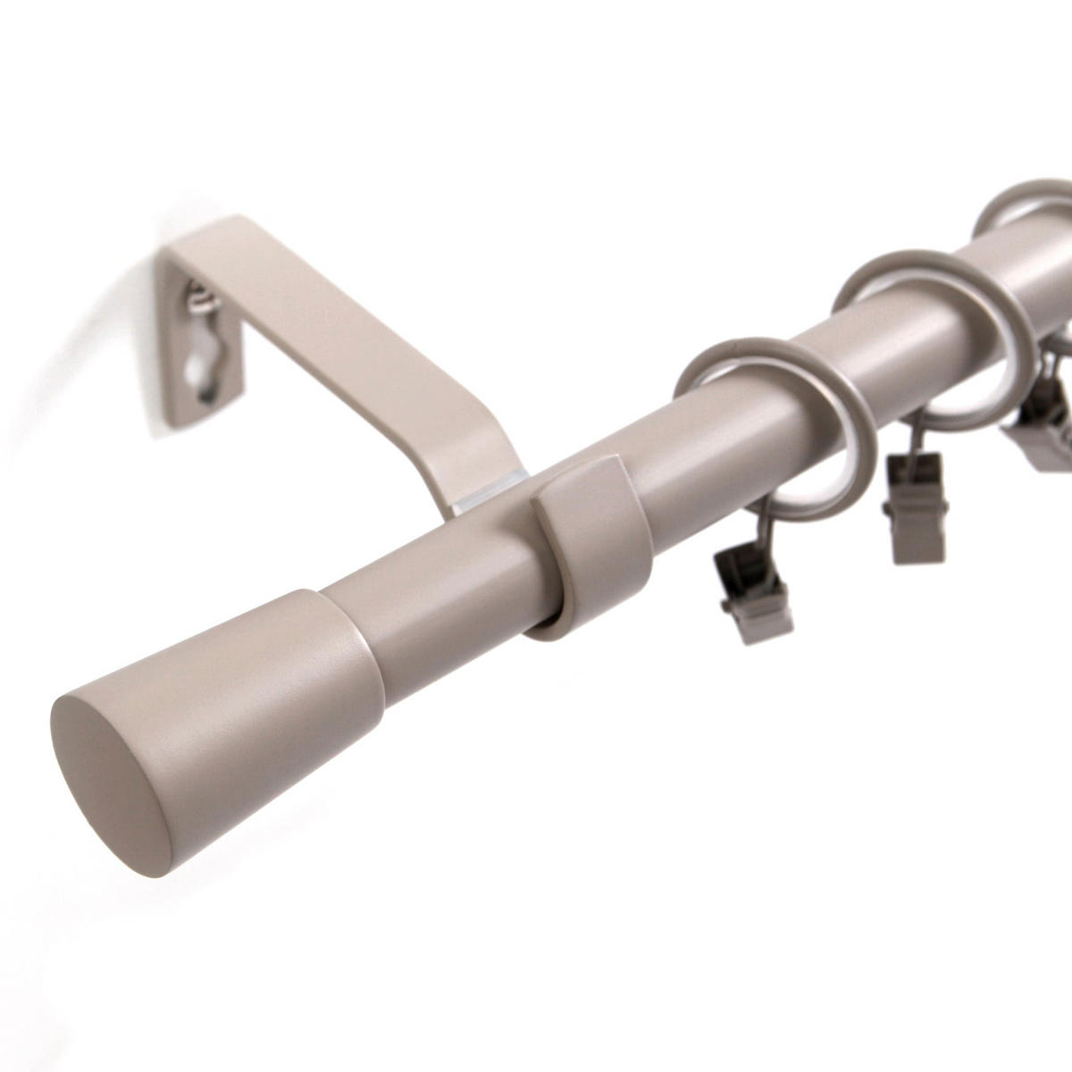 GARDINENSTANGE 1-lauf Kegel - Beige, Metall (320cm) - Deco-Raum