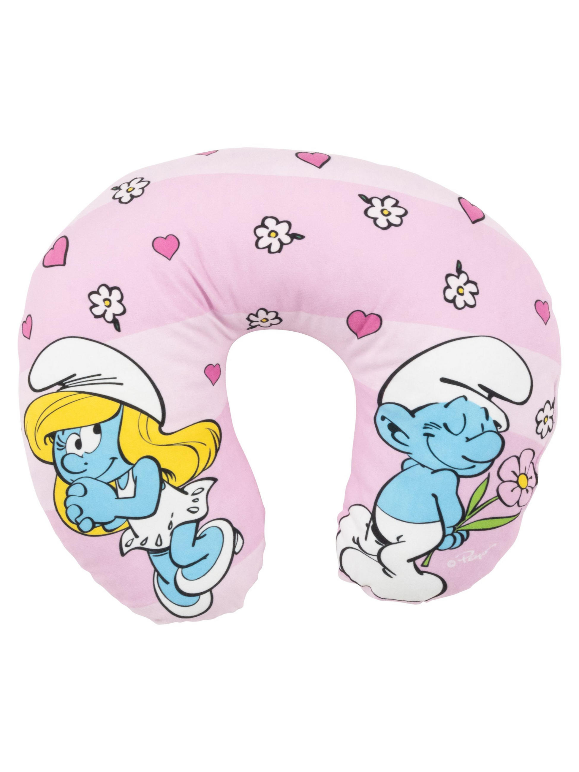 NACKENKISSEN Die Schlümpfe Rosa 35 x 30 cm - Rosa, Textil (35/30cm) - United Labels